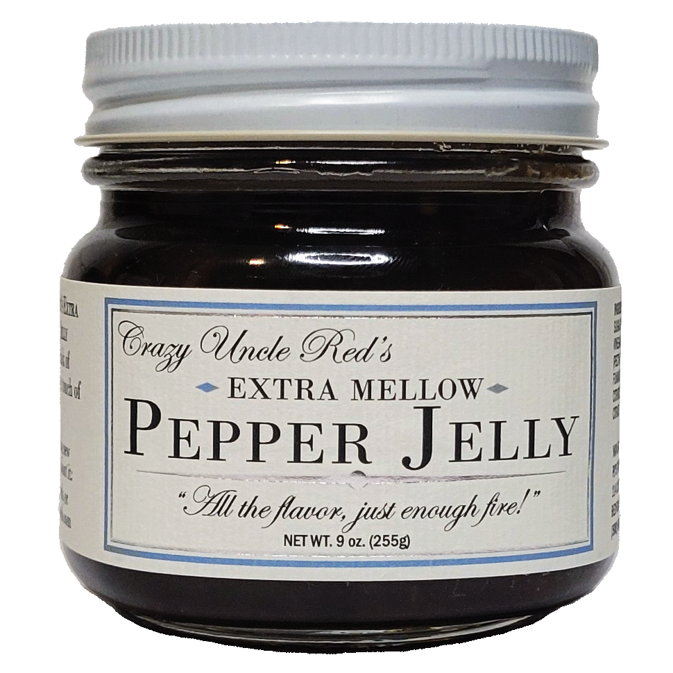a jar of Extra Mellow Hot Pepper Jelly